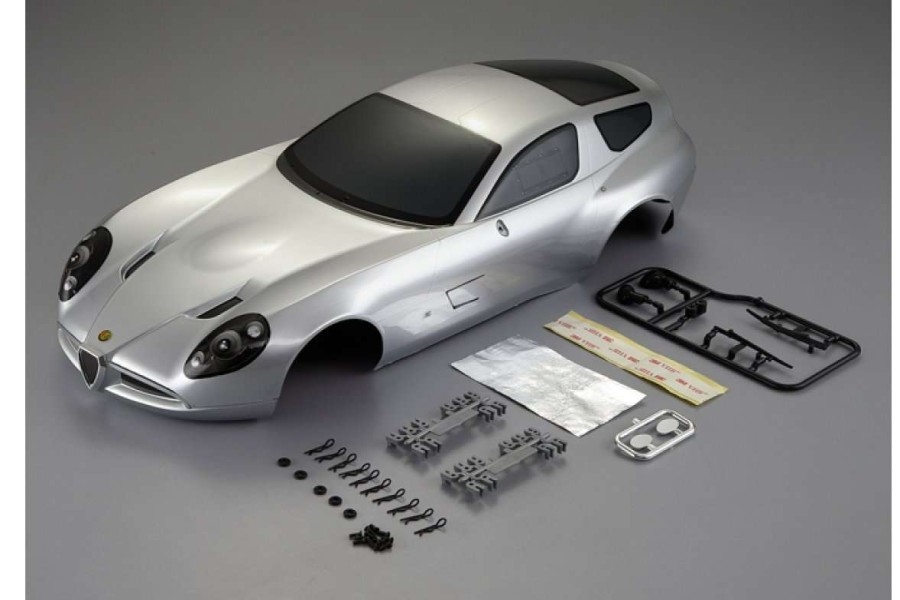 Spare Parts * | 48300 | Killerbody 1/10 Alfa Romeo Tz3 Corsa Silver Painted Body Shell W/ Accessories