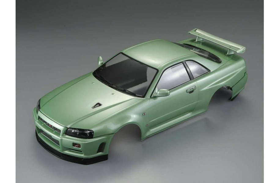 Spare Parts * | 48646 | Killerbody 1/10 Nissan Skyline R34 Champagne Green Painted Body Shell