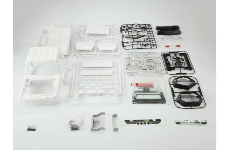 Spare Parts * | 48732 | Killerbody 1/10 Toyota Land Cruiser White Hard Body Kit W/ Pedal, Wheel Arches, Steel Mounting For Traxxas Trx-4