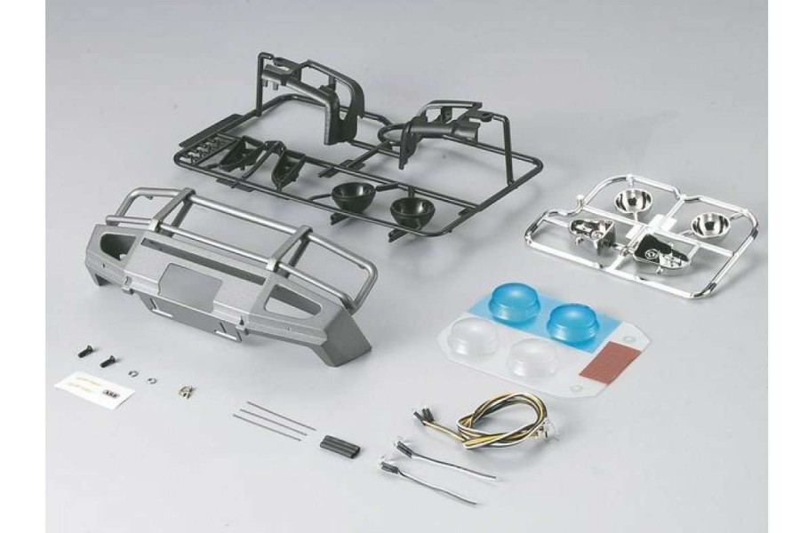 Spare Parts * | 48669 | Killerbody 1/10 Toyota Land Cruiser Silver Grey Alloy Bumper W/ Leds Upgrade Sets