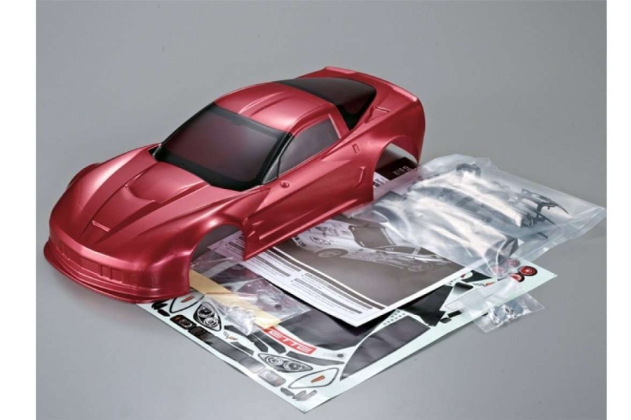 Spare Parts * | 48147 | Killerbody 1/10 Corvette Gt2 Iron Oxide Red Painted Body Shell W/ Decal Sheet