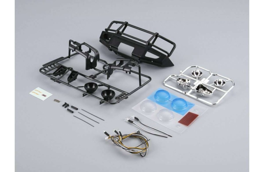 Spare Parts * | 48718 | Killerbody Matte-Black Aluminium 1/10 Trx-4 Bumper Upgrade Set W/ Leds