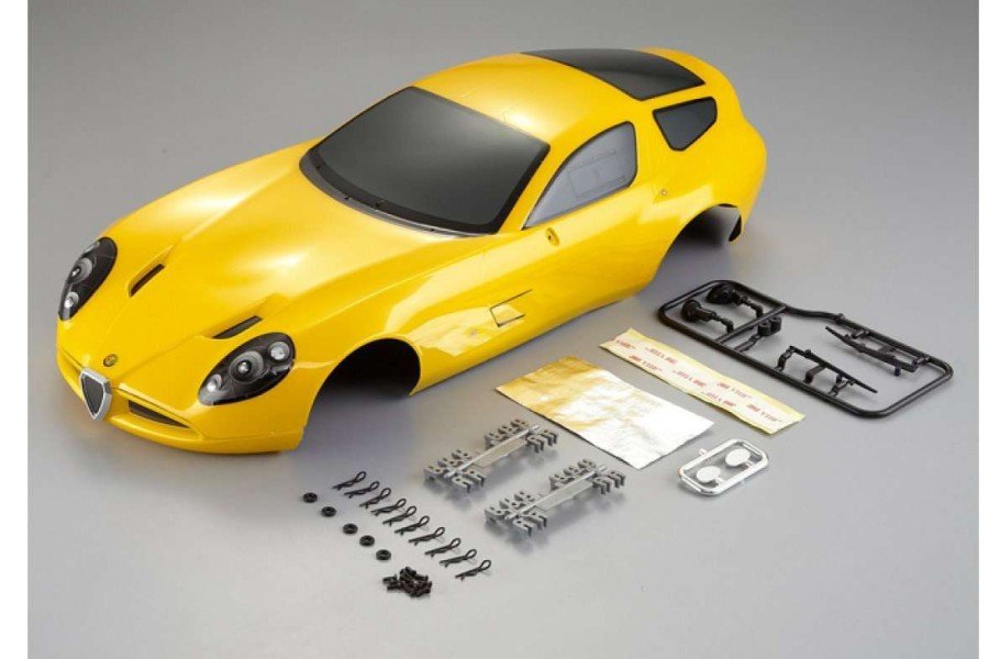 Spare Parts * | 48298 | Killerbody 1/10 Alfa Romeo Tz3 Corsa Yellow Painted Body Shell W/ Accessories