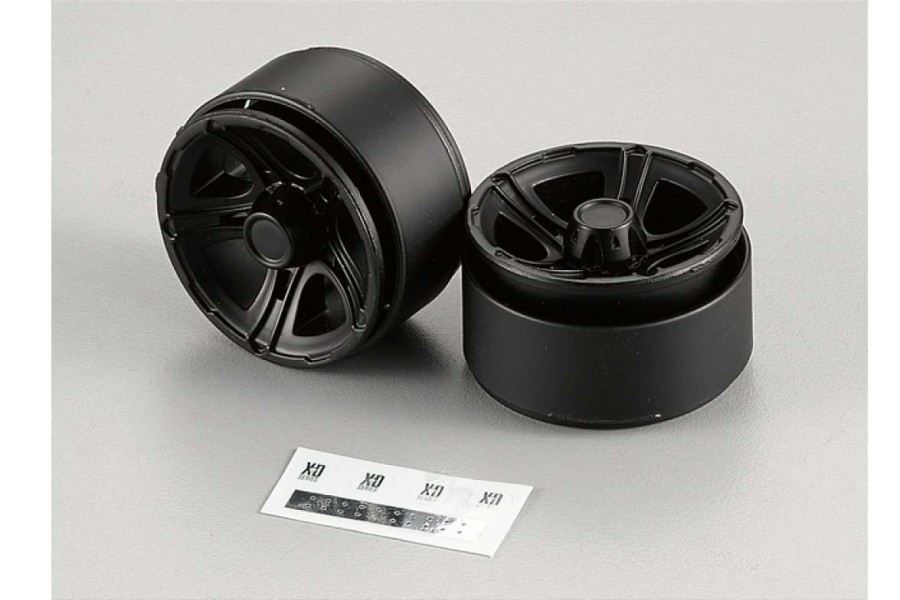 Spare Parts * | 48694 | Killerbody 1.55" Black Aluminium Toyota Land Cruiser Beadlock Rims 2Pcs W/ 14Mm Offset