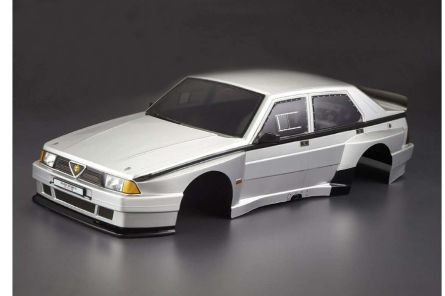 Spare Parts * | 48485 | Killerbody 1/10 Alfa Romeo 75 Turbo Evoluzione Silver Painted Body Shell W/ Decals & Accessories