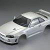 Spare Parts * | 48644 | Killerbody 1/10 Nissan Skyline R34 Pearl White Painted Body Shell