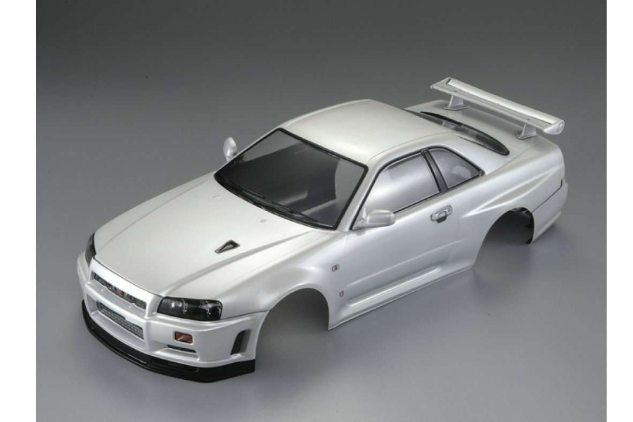 Spare Parts * | 48644 | Killerbody 1/10 Nissan Skyline R34 Pearl White Painted Body Shell