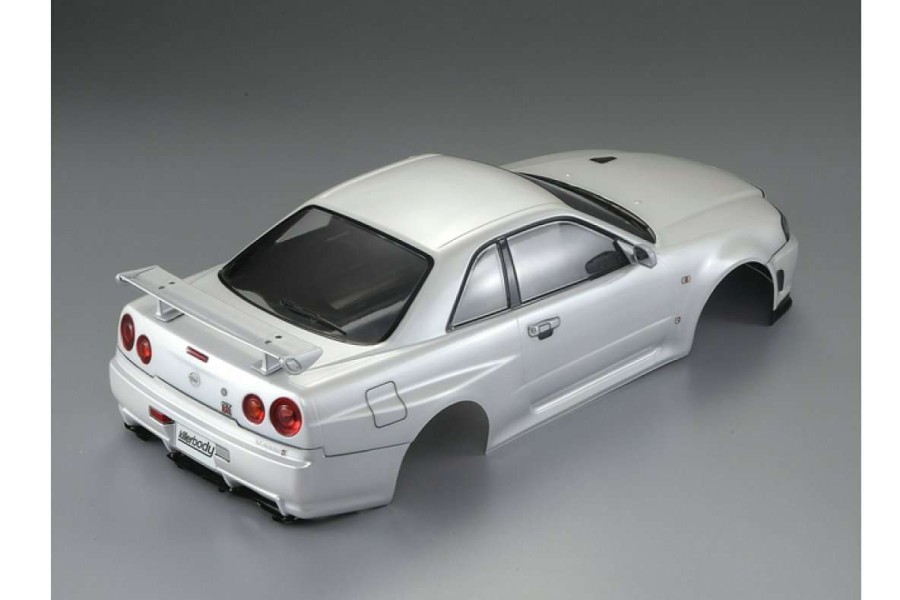 Spare Parts * | 48644 | Killerbody 1/10 Nissan Skyline R34 Pearl White Painted Body Shell