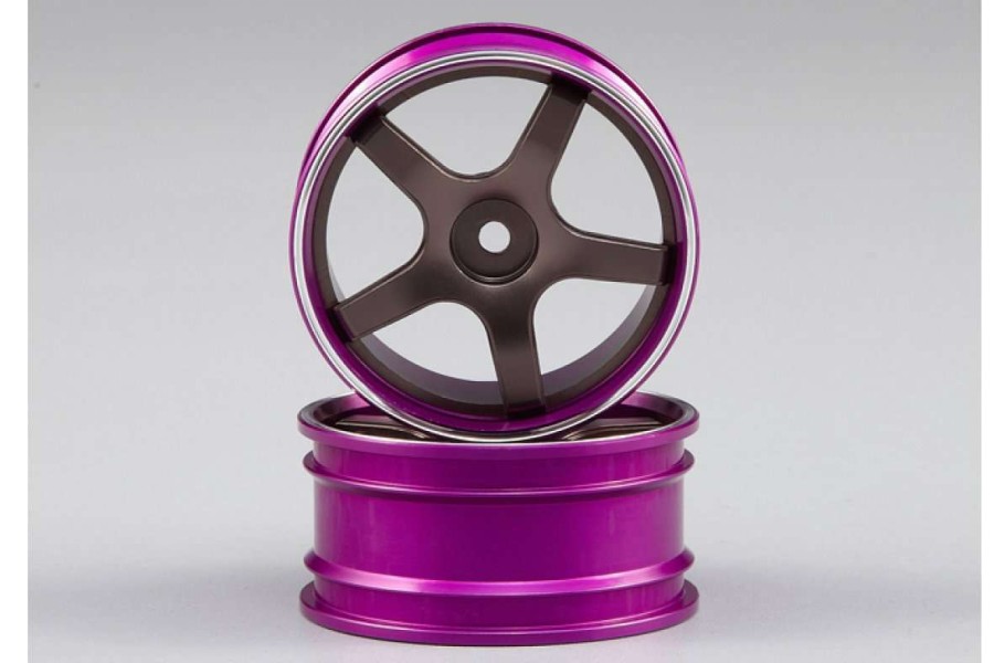 Spare Parts * | 48354Sigy | Killerbody 1.9" Magenta/Gun Metal Aluminium T-Drift Rims 2Pcs