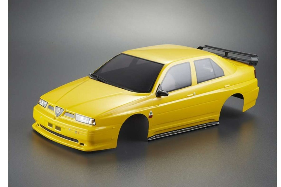 Electronics * | 48474 | Killerbody 1/10 Alfa Romeo 155 Gta Yellow Painted Body Shell W/ Light Bucket Assembly