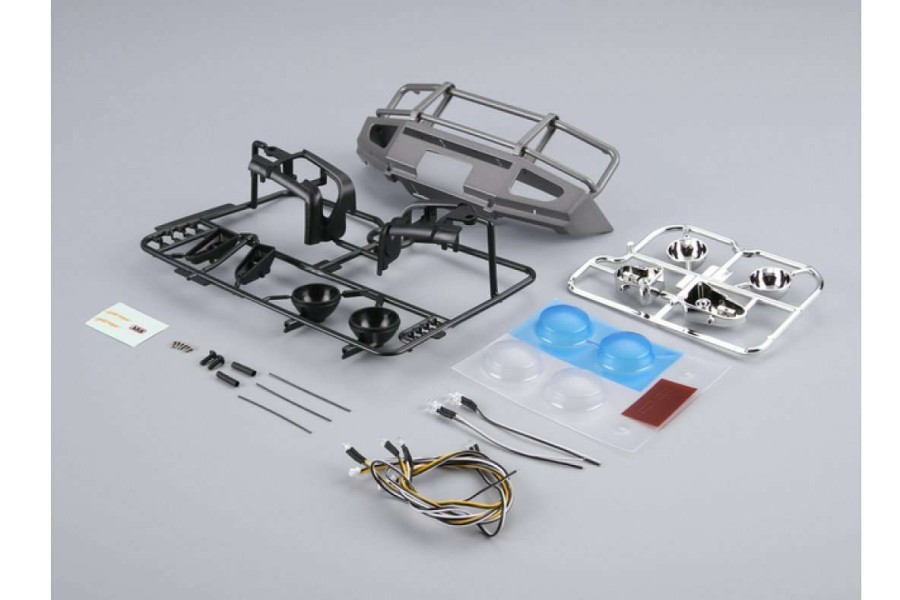 Spare Parts * | 48717 | Killerbody Silver-Grey Aluminium 1/10 Trx-4 Bumper Upgrade Set W/ Leds