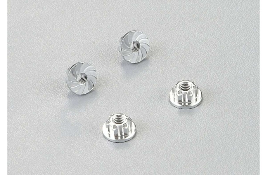 Spare Parts * | 48365Sl | Killerbody Silver Aluminum Flange Locknuts 4Pcs